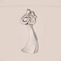 Modern Abstract White Sculpture of Embracing Figures as Decorative Artwork