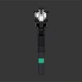 Advanced Sci Fi Weapon with White Green Black Color and Sleek Structural Design 3d model