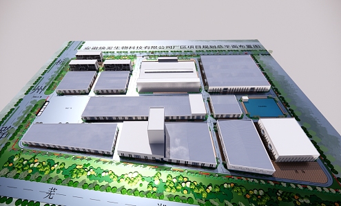 Industrial Plant Industrial Park 3d model