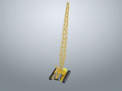 Crawler crane hoisting equipment 3d model