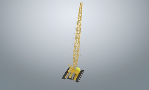 Crawler crane hoisting equipment 3d model