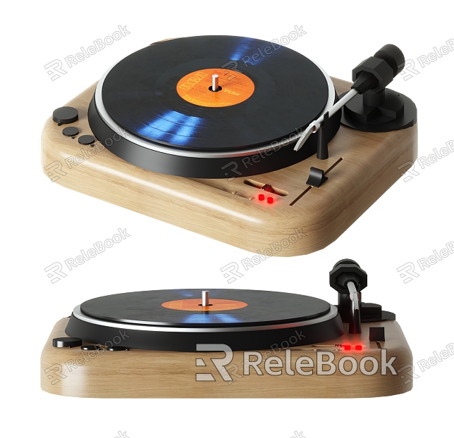 Record Player Disc Player Phonograph Black Glue Record Player Audio Player model