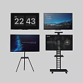 Versatile Television With Different Display Contents And Stand Mount For Home Entertainment Use
