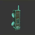 Traffic Signal Device With Two Round Lamps Antenna And Metallic Housing