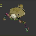 Robot Spider Robot Mecha Spider Science Fiction Spider Mechanical Spider Battery Spider Tower Defense 3d model