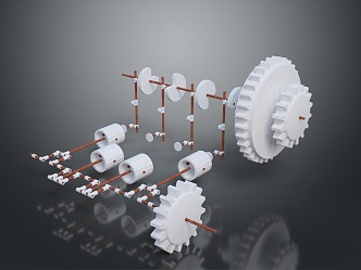 gear large gear small gear cast iron gear internal gear external gear bevel gear 3d model