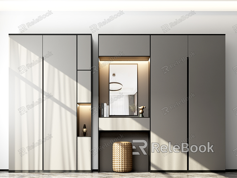 Modern wardrobe cabinet model