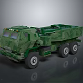 Military Green Camouflage Armored Truck With Heavy Duty Transport Design And Multiple Wheels