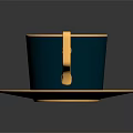 Elegant Dark Green Cup With Gold Rim And Handle On Matching Saucer