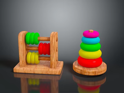 Abacus intellectual toys teaching supplies teaching aids daily necessities 3d model