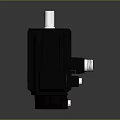 Industrial Motor Equipment With Black Housing Silver Shaft And Side Connector