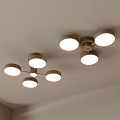 Modern Ceiling Lights With Multiple Round Lamp Heads And Soft Illumination For Home Interior 3d model