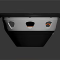 Modern Black And White Subwoofer Speaker With Circular Mesh Grille Design