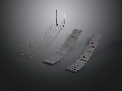 Curved Metal Architectural Components With Grid Framework And Textured Panels 3d model