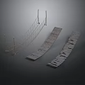 Curved Metal Architectural Components With Grid Framework And Textured Panels