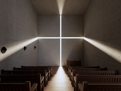 Modern Church of Light 3d model