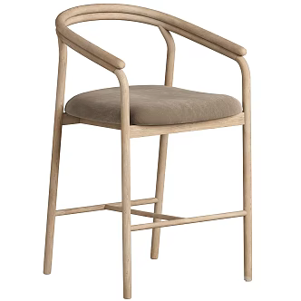 Simple Bar Chair Casual Bar Chair Bar Table Chair Fabric Bar Chair Wooden Bar Chair Bar Stool 3d model