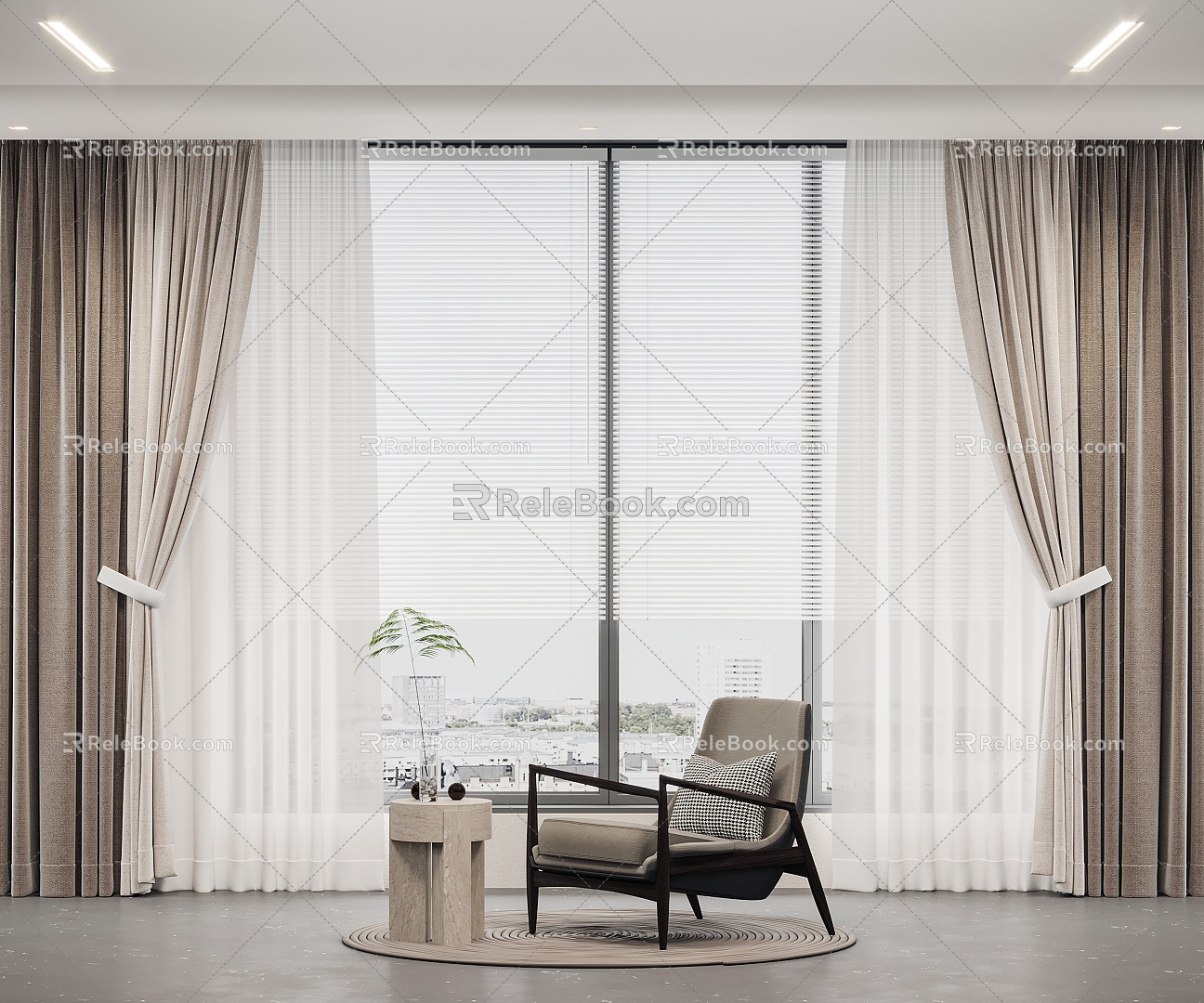 Modern Curtains 3d model