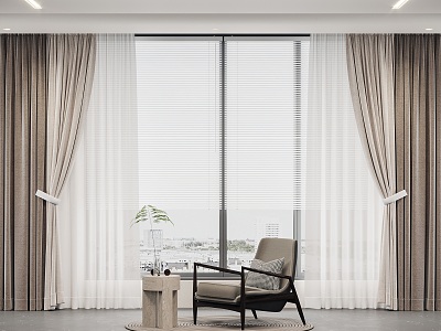 Modern Curtains 3d model