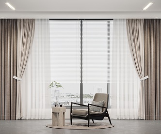 Modern Curtains 3d model