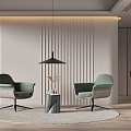Modern leisure sofa combination single chair combination 3d model