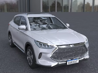 White Modern SUV Vehicle Featuring Sleek Body Design Stylish Front Grille And Alloy Wheels 3d model