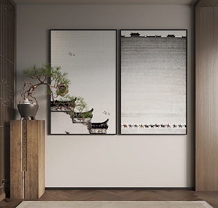 New Chinese Hanging Paintings Chinese Hanging Paintings 3d model