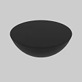 Modern Black Round Dining Table With Smooth Surface And Sleek Design 3d model