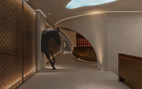 Quiet Corridor Horse Head Corridor 3d model