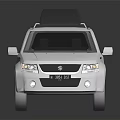 White Modern SUV With Black Roof Box And Sleek Exterior Design