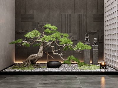 New Chinese style landscape sketch interior landscape model