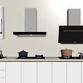 Range Hood Modern Range Hood Gas Stove 3d model