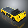 Yellow Flatbed Utility Vehicle For Industrial Cargo Transport With Cab