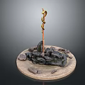 Scepter Ancient Scepter Cane Ancient Scepter Magic Scepter Metal Scepter Classical Scepter Magic Scepter 3d model