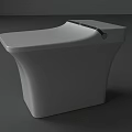 Sleek Modern White Toilet Design With Integrated Side Control And Smooth Surface