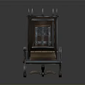 Medieval War Cart With Spiked Top Wooden Wheels And Metal Frame