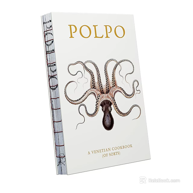 POLPO A Venetian Cookbook of Sorts With Octopus Illustration On Cover 3d model 