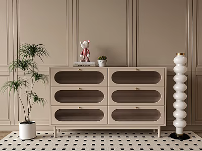 Entrance Cabinet Decorative Cabinet Display Cabinet Sideboard 3d model