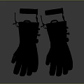 Yellow And Black Outdoor Work Gloves With Orange Accents And Adjustable Straps