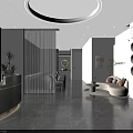 Bright Elegant Pure White Beauty Salon Interior Design With Comfortable Reception And Cozy Lounge Area