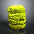 Bright Yellow Stacked Yarn Ball Soft Texture Household Item For Crafting And Knitting