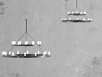 Industrial LOFT chandelier 3d model