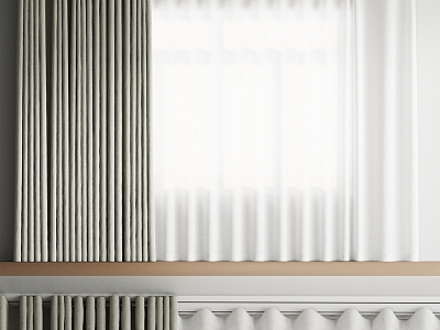 Modern Curtain Window Screen 3d model