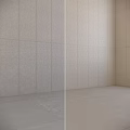 Light Colored Textured Wall Panels And Floor Tiles For Interior Components Design 3d model