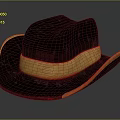 Classic Stylish Black Velvet Hat With Yellow Band For Daily Use