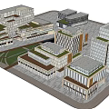 Modern Office Complex With Multiple Buildings Green Landscaping And Contemporary Design