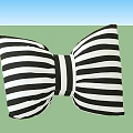 Black And White Striped Bow Shaped Decorative Pillow For Home Living