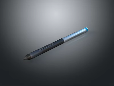 Sleek Modern Blue And Black Stylus Pen For Daily Writing And Digital Use 3d model