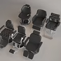 Black Leather Salon Barber Chairs Different Styles And Designs For Beauty Salons