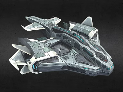 Futuristic Military Fighter Jet With Advanced Aerodynamic Structure And Sci Fi Design Elements 3d model